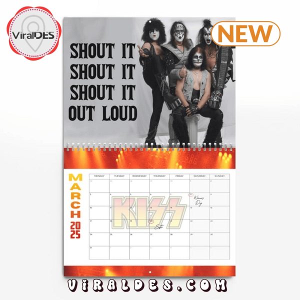 Kiss Rock Band 2025 New Year Calendar