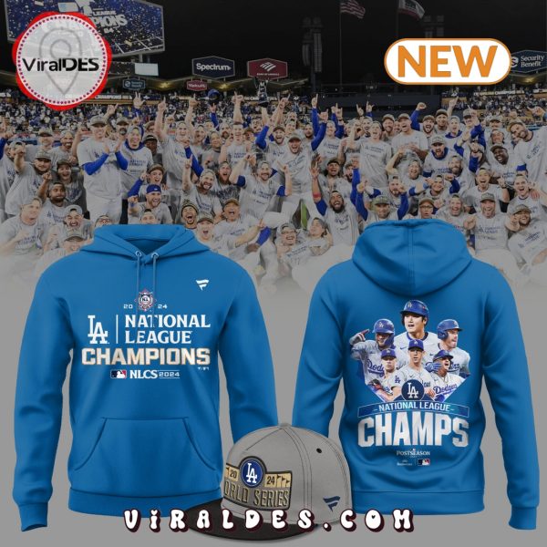 Los Angeles Dodgers 2024 Blue Champion Hoodie, Cap