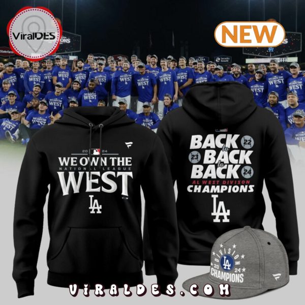 Los Angeles Dodgers 2024 Champions Black Hoodie, Cap