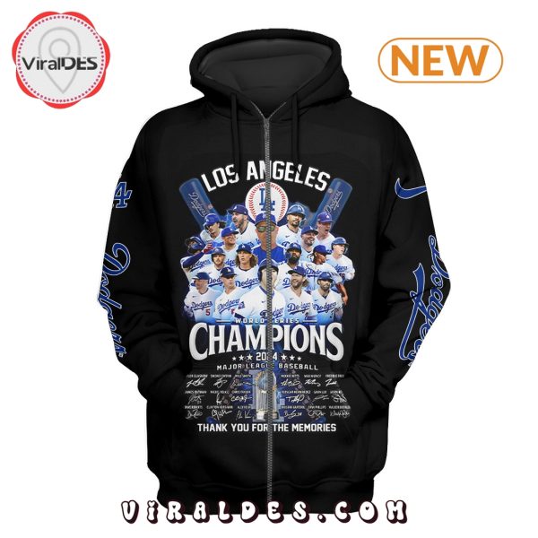 Los Angeles Dodgers 2024 World Champions Black Hoodie