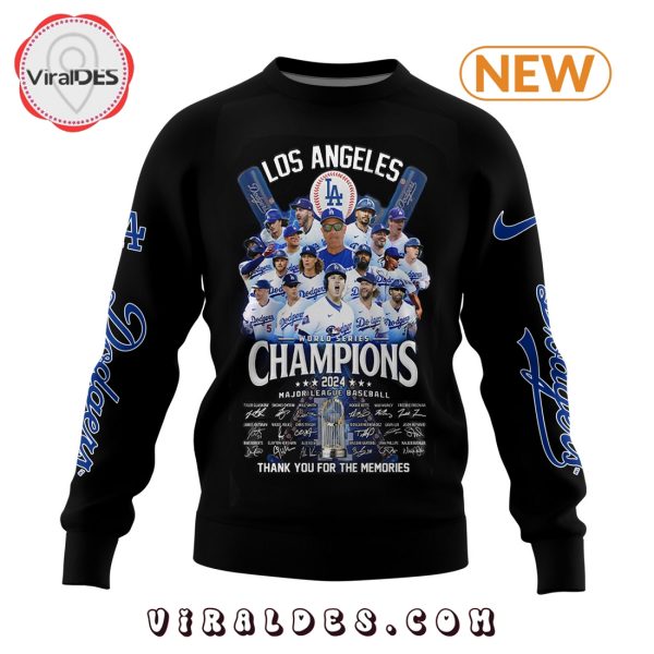 Los Angeles Dodgers 2024 World Champions Black Hoodie