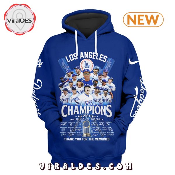 Los Angeles Dodgers 2024 World Champions Blue Hoodie