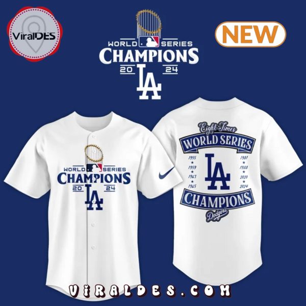 Los Angeles Dodgers 2024 World Series Champions White Jersey