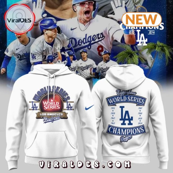 Los Angeles Dodgers 2024 World Series White Hoodie