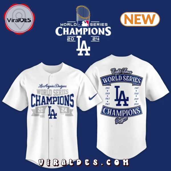 Los Angeles Dodgers 2024 World Series White Jersey