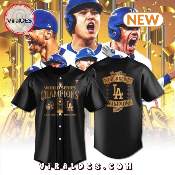 Los Angeles Dodgers Black Champions Baseball Jersey