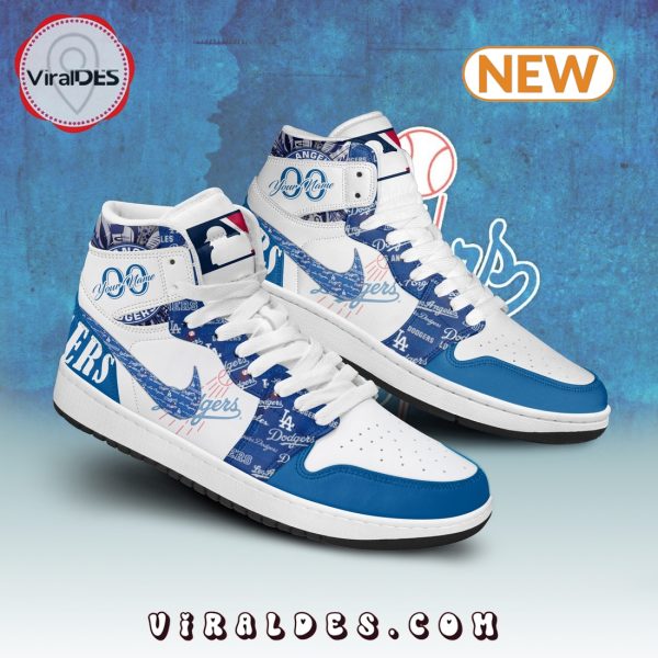 Los Angeles Dodgers MLB Custom Air Jordan 1 Hightop