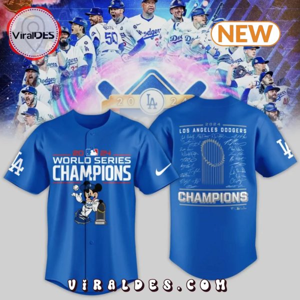 Los Angeles Dodgers Navy Champions Baseball Jersey