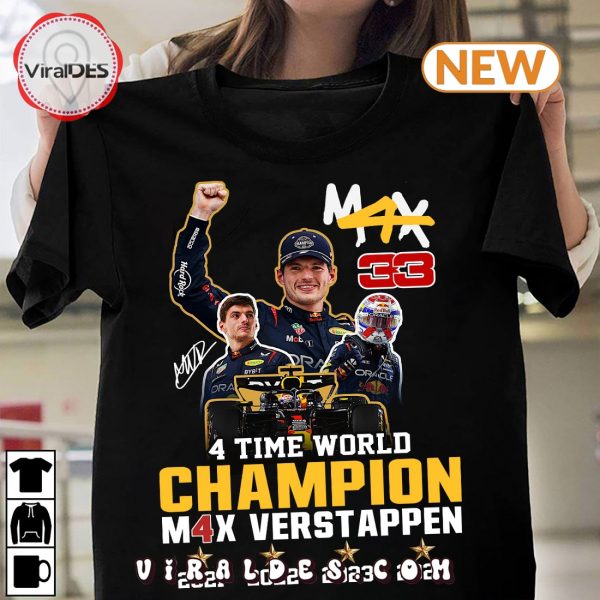 Max Verstappen Oracle Red Bull Racing 4-Time T-Shirt