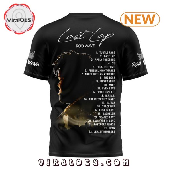 Men’s Last Lap Rod Wave Black Shirt