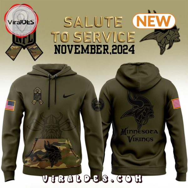 Minnesota Vikings Camo Salute to Service Hoodie