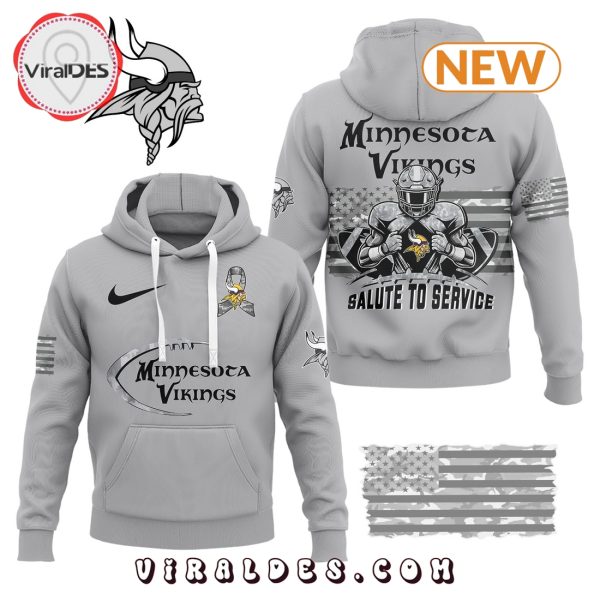 Minnesota Vikings White Salute to Service Hoodie