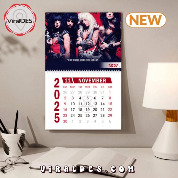 Mötley Crüe Band 2025 New Year Calendar