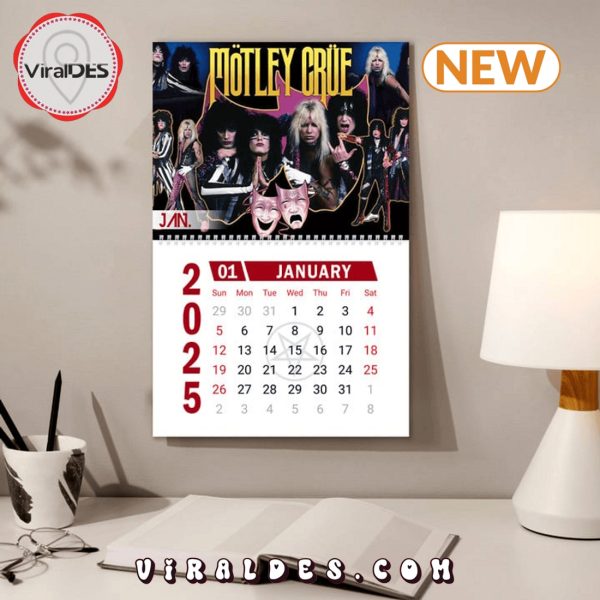 Mötley Crüe Band 2025 New Year Calendar