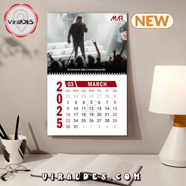 Mötley Crüe Band 2025 New Year Calendar