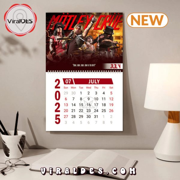 Mötley Crüe Band 2025 New Year Calendar