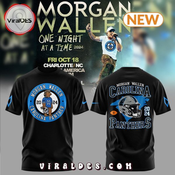 Morgan Wallen x Carolina Panthers Black T-Shirt, Jogger, Cap