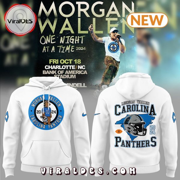 Morgan Wallen x Carolina Panthers White Hoodie