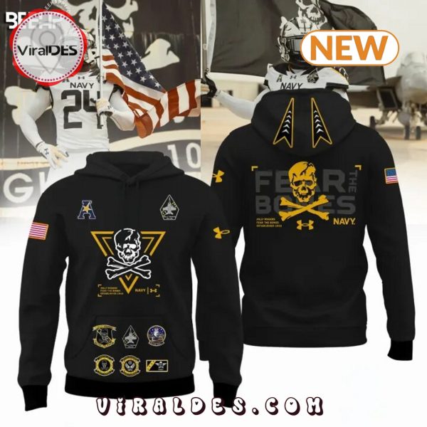 Navy Midshipmen Black Jolly Rogers Hoodie, Jogger, Cap