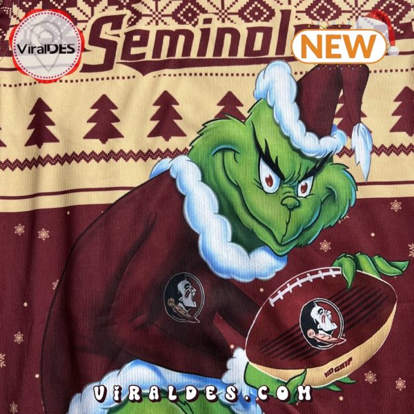 NCAA Florida State Seminoles Grinch Christmas Ugly Sweater