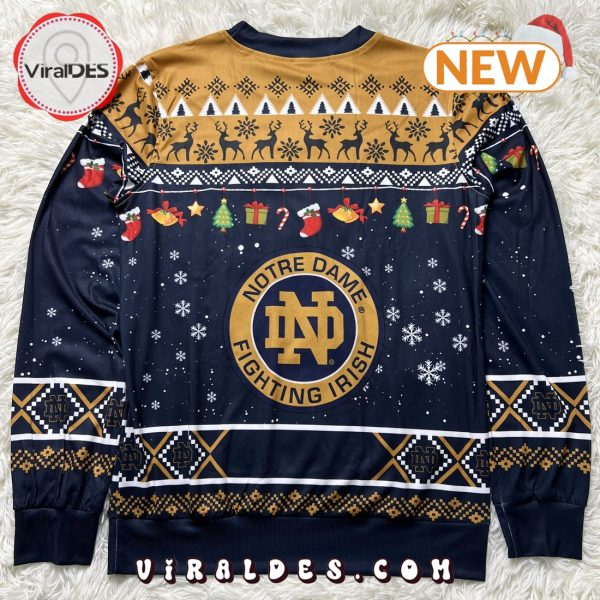 NCAA Notre Dame Fighting Irish HO HO HO Ugly Sweater