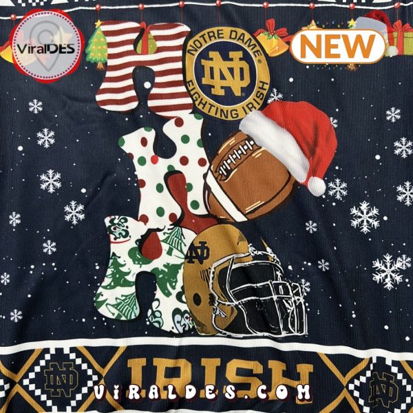 NCAA Notre Dame Fighting Irish HO HO HO Ugly Sweater