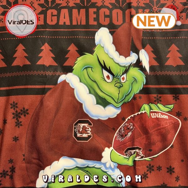 NCAA South Carolina Gamecocks Grinch Ugly Sweater