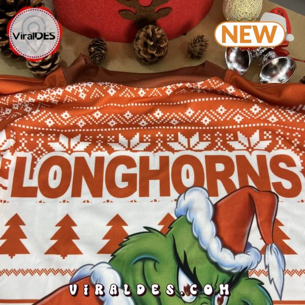 NCAA Texas Longhorns Grinch Ugly Sweater