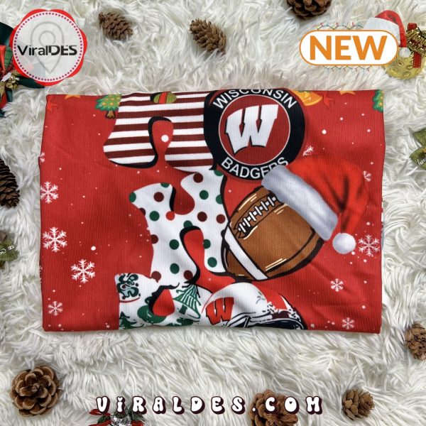 NCAA Wisconsin Badgers HO HO HO Ugly Sweater