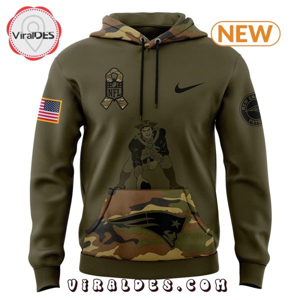 New England Patriots Camo 2024 Salute to Service Hoodie