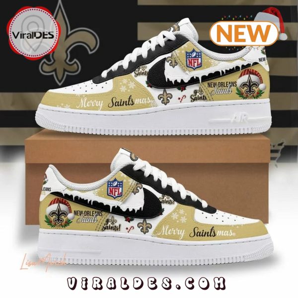 New Orleans Saints Merry Saintsmas Christmas Air Force 1