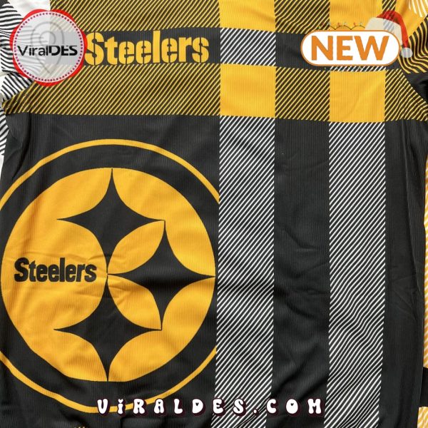 NFL Pittsburgh Steelers Plaid Crew Neck Ugly Sweater