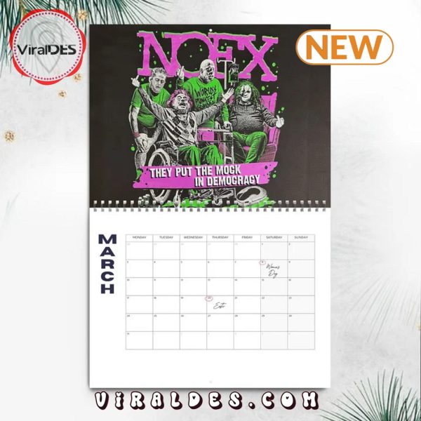 NOFX Rock Band 2025 New Year Calendar