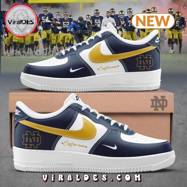 Notre Dame Football Custom Name Air Force 1 Sneakers