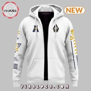 Navy Midshipmen Veterans Jolly Rogers White Hoodie, Jogger, Cap