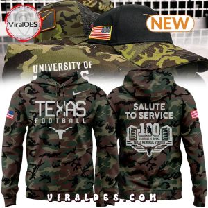 Texas Longhorns Salute To Service Military Hoodie, Jogger, Cap