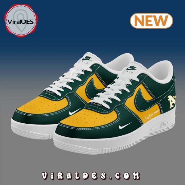 Oakland Athletics Custom Name Air Force 1 Sneakers