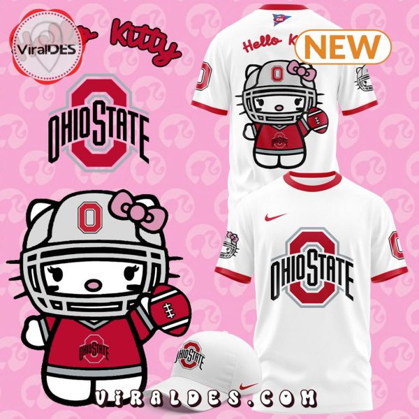 Ohio State Football x Hello Kitty White T-Shirt, Jogger, Cap