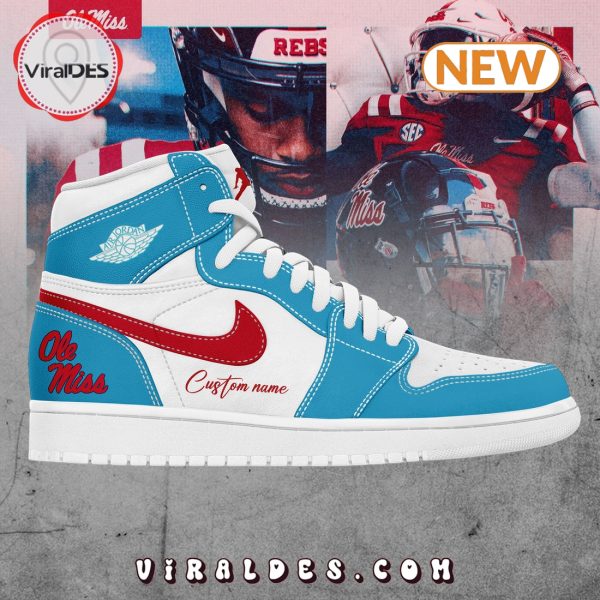 Ole Miss Football Custom For Fans Air Jordan 1 Hightop