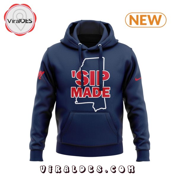 Ole Miss Football Sip Made Navy Hoodie, Jogger, Cap