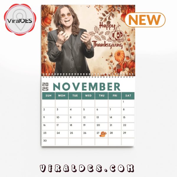 Ozzy Osbourne 2025 New Year Calendar