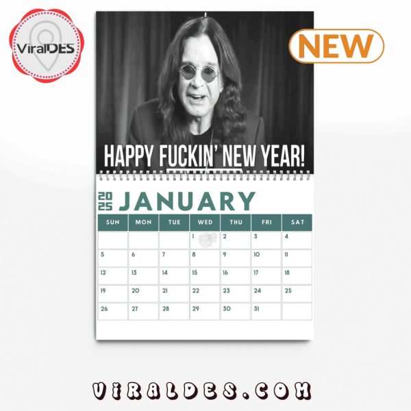 Ozzy Osbourne 2025 New Year Calendar