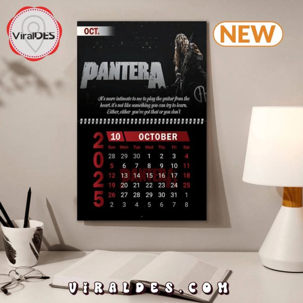 Pantera Band 2025 New Year Calendar