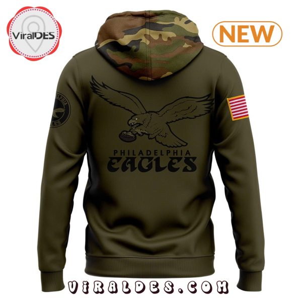 Philadelphia Eagles Camo 2024 Salute to Service Hoodie