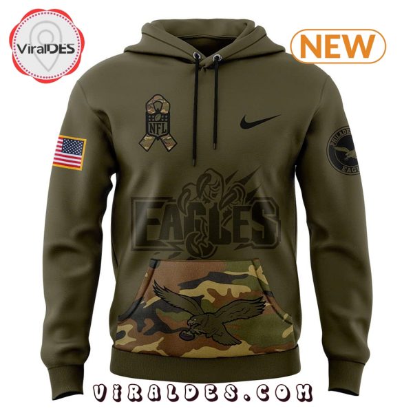 Philadelphia Eagles Camo Salute to Service Hoodie