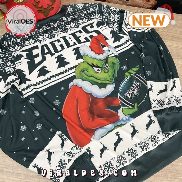 Philadelphia Eagles x Grinch Christmas Ugly Sweater