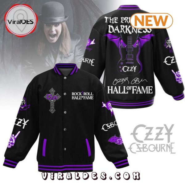 Prince of Darkness Ozzy Osbourne Signatures Baseball Jacket