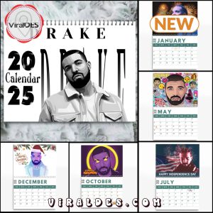 Drake Rapper 2025 New Year Calendar