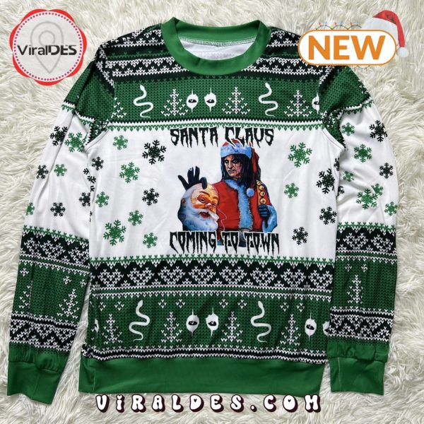 Santa Claus Is Coming To Town Alice Cooper Ugly Sweater