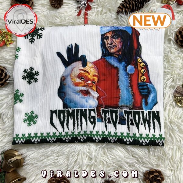 Santa Claus Is Coming To Town Alice Cooper Ugly Sweater